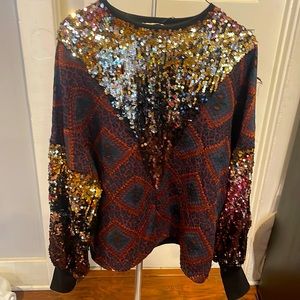 Zara trafaluc size small sequins knit sweater